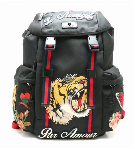 gucci backpack with tiger.